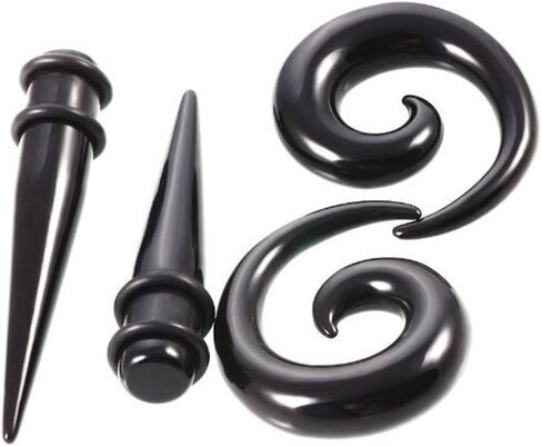 Gmhkonw 36-54 Pieces Ear Stretching Kit 14G-00G Acrylic Tapers and Plugs Ear Gauges Expander Set Body Piercing Jewelry in Saudi Arabia