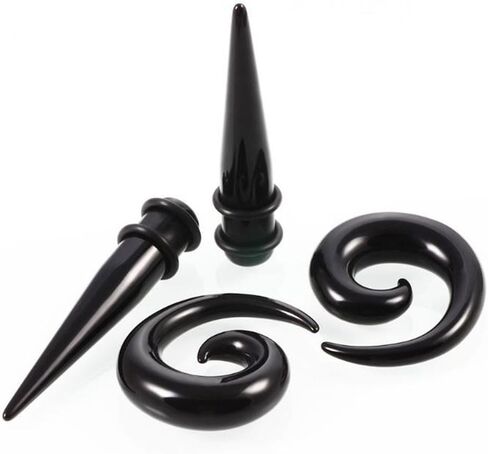 Gmhkonw 36-54 Pieces Ear Stretching Kit 14G-00G Acrylic Tapers and Plugs Ear Gauges Expander Set Body Piercing Jewelry in Saudi Arabia