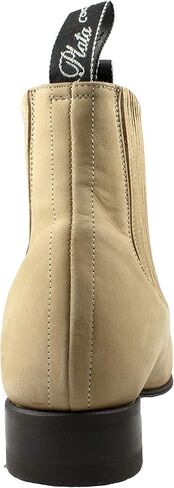 El Canelo Men's Ankle Boots Nubuck Leather Sand Botin Charro in Kuwait