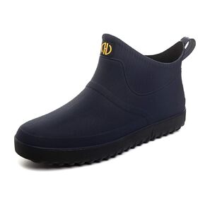Enelauge Men's Outdoor Waterproof Rain Short Ankle Boots Nonslip Rubber Rain Car Wash Footwear Garden Shoes