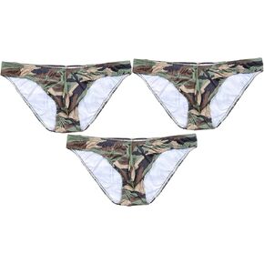 COMLIFE Men's Low Rise Camouflage Bulge Pouch String Bikinis Briefs Underwear in Kuwait