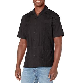 Cubavera Men's Short Sleeve Button Down Embroidered Guayabera Shirt with Camp Collar (Size Small - 5X Big & Tall) in Saudi Arabia