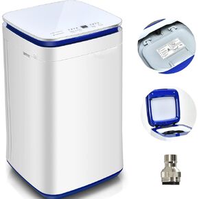 Giantex Portable Washing Machine, Full Automatic Washer and Dryer Combo with Heating Function, 8 Programs 3 Water Levels and Built-In Drain Pump, 2 In 1 Compact Laundry Washer for Apartment Dorm RV in Saudi Arabia