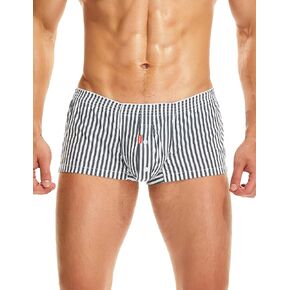 SEOBEAN Mens Sexy Low Rise Striped Boxer Trunks Shorts 10502 in Saudi Arabia