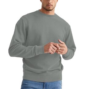Sleepdown Mens Sweatshirt Long Sleeve Soft Cotton Fleece Jacket Mens Sweater Oversized Pullover Crewneck Sweatshirts for Men