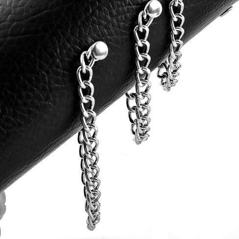 Milakoo Mens Black Leather Wrap Gauntlet Wristband with Chains Fastening Arm Armor Cuff in Saudi Arabia