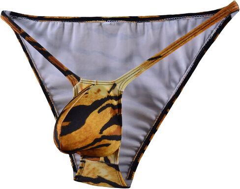 WOSESE Mens String Tanga Bulge Pouch Bikini Tiger WSS26 in Saudi Arabia