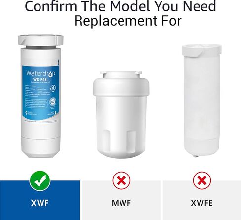 بديل معتمد من Waterdrop XWF NSF لفلتر مياه الثلاجة GE® XWF، مرشحين (قد تختلف العبوة) in Kuwait