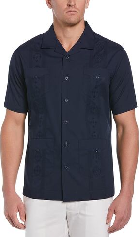 Cubavera Men's Short Sleeve Button Down Embroidered Guayabera Shirt with Camp Collar (Size Small - 5X Big & Tall) in Kuwait
