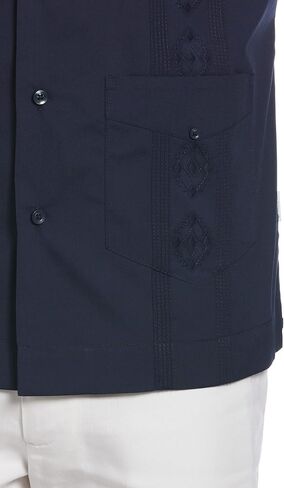 Cubavera Men's Short Sleeve Button Down Embroidered Guayabera Shirt with Camp Collar (Size Small - 5X Big & Tall) in Kuwait