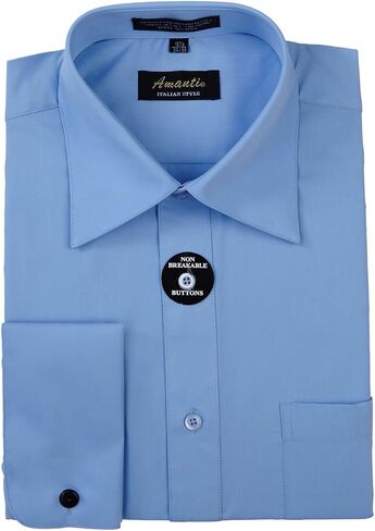 Amanti New Mens French Cuff Spread Collar Dress Shirt Cotton Blend in Saudi Arabia