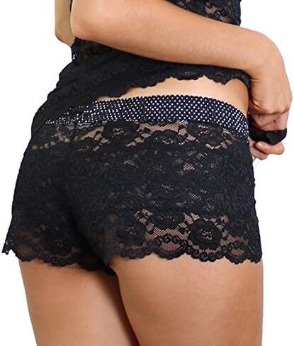 Original Lace Boxer Brief Underwear for Women | FOXERS Sexy Sheer Lace Boy Shorts | XS-XXL in Kuwait