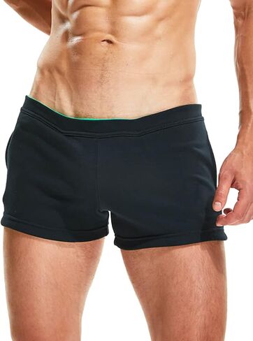 SEOBEAN Mens Low Rise Boxer Lounge Sport Cotton Shorts 220501 in Saudi Arabia
