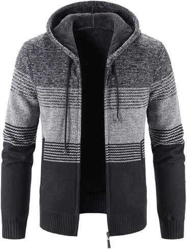 SECOOD Hoodies for Men Zip Up Sweashirts Thick Coats Fleece Sherpa Lined Winter Heavyweight Hooded Jacket in Saudi Arabia