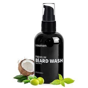Newmen Beard Wash for Men - Beard Shampoo with Jojoba Oil & Coconut Oil, Natural Peppermint Scent with Beard Oil, Softens and Conditions Facial Hair, Beard Moisturizer in Saudi Arabia