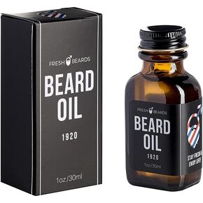 Fresh Beards Black Light Beard Oil - Spice, Wood, and Citrus Fragrance - Scented Mens Beard and Mustache Oil - Natural Soothing Anti-Itch Moisturizer & Softener for Dandruff Prevention and Healthy Beard Growth in Saudi Arabia