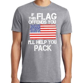 PubliciTeeZ Big and Tall If This Flag Offends You I'll Help You Pack T-Shirt in Saudi Arabia