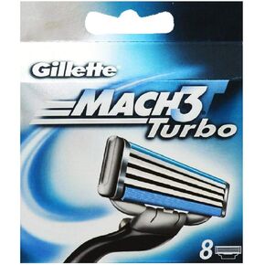 Gillette Mach 3 Turbo Razor Refill Cartridges 8 Count (Packaging May Vary) in Saudi Arabia