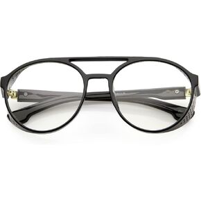 zeroUV - Retro Steampunk Vented Side Cover Goggle Clear Lens Glasses 55mm in Saudi Arabia