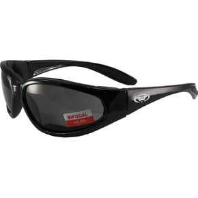Global Vision Hercules Padded Motorcycle Safety Sunglasses ANSI Z87.1 Black Frame Smoke Lenses in Saudi Arabia
