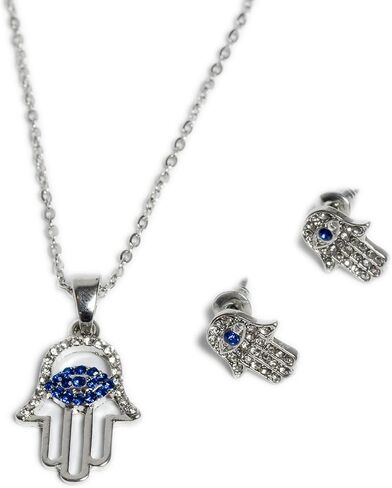 Aéropostale Premium Beware of Evil Eye Watch Set - Pristine Timepiece with Matching Earrings and Necklace in Saudi Arabia