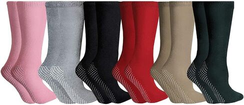 Yacht & Smith Wholesale Bulk 60 Pairs Winter Thermal Hospital Socks, Gripper Non-Slip Bottom in Saudi Arabia