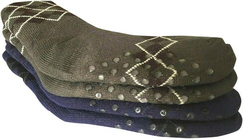 2 Pairs Men Winter Thermal Fleece Lined Knit Thick Slipper Socks Non Skid Socks in Saudi Arabia