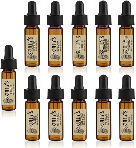 Skully's Beard Oil Sample Set (11) 4 ml glass drams, travel pack in Saudi Arabia