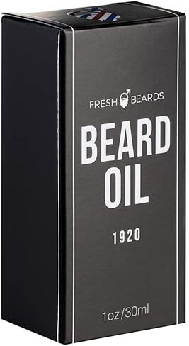 Fresh Beards Black Light Beard Oil - Spice, Wood, and Citrus Fragrance - Scented Mens Beard and Mustache Oil - Natural Soothing Anti-Itch Moisturizer & Softener for Dandruff Prevention and Healthy Beard Growth in Saudi Arabia