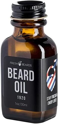 Fresh Beards Black Light Beard Oil - Spice, Wood, and Citrus Fragrance - Scented Mens Beard and Mustache Oil - Natural Soothing Anti-Itch Moisturizer & Softener for Dandruff Prevention and Healthy Beard Growth in Saudi Arabia