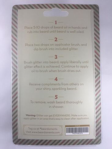 Beardaments Glitterbeard- Beard Glitter kit with Application Oil - 4 Color Options in Saudi Arabia