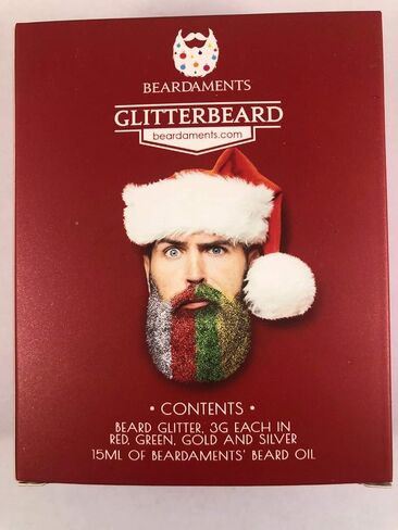 Beardaments Glitterbeard - مجموعة جليتر اللحية مع زيت التطبيق - 4 خيارات للألوان in Kuwait