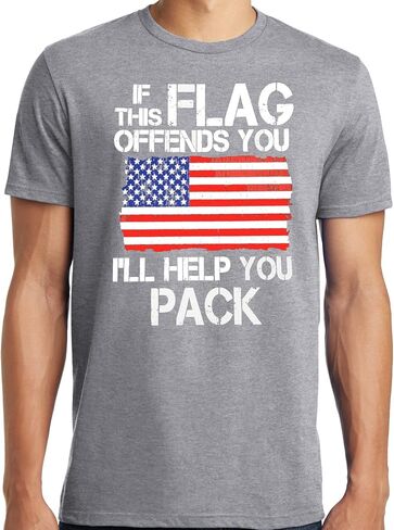 PubliciTeeZ Big and Tall If This Flag Offends You I'll Help You Pack T-Shirt in Saudi Arabia