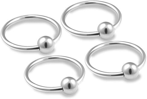 bodyjewellery 4pcs 16g Captive Bead Ring Cartilage Hoop Septum Nose Tragus Snake Bite Lip BCR Rook Helix Conch Eyebrow Daith Pick Size in Saudi Arabia