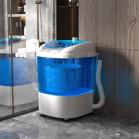 Renatone 5.5lbs Mini Washing Machine w/Spin Dryer, Portable Clothing Washer Single Tub Washing Machine, Compact Laundry Washer Machine w/ Cycle Basket and Drain Hose in Saudi Arabia