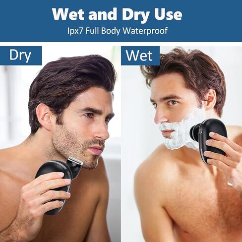 ماكينة حلاقة اللحية الكهربائية للرجال، ماكينة حلاقة الرأس 7D مقاومة للماء، ماكينة حلاقة لاسلكية 5 في 1، مجموعة حلاقة قابلة لاعادة الشحن للاستخدام الرطب والجاف مع مقص لحية وتشذيب الانف in Kuwait