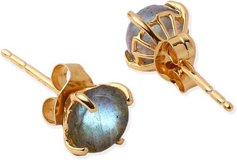 YoTreasure 1.50 Ct. Labradorite Stud Earrings Solid 10k Yellow Gold Jewelry in Kuwait