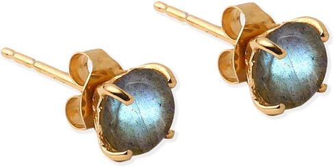 YoTreasure 1.50 Ct. Labradorite Stud Earrings Solid 10k Yellow Gold Jewelry in Kuwait