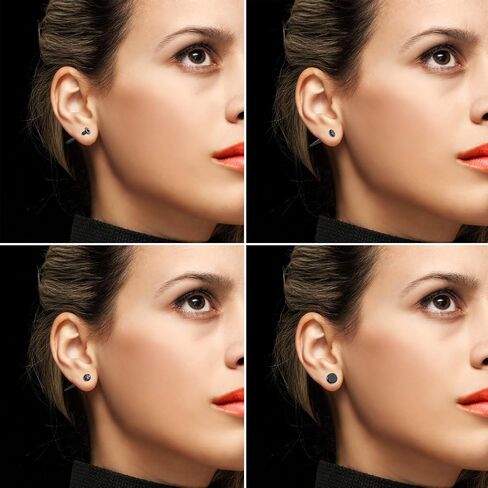 Aroncent 6 Pairs Stainless Steel Earrings for Men Small Hoop Earrings Fake Gauges Fake Earrings Spike Earrings for Men Women Earrings Set in Saudi Arabia