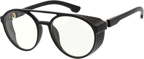 zeroUV - Retro Steampunk Vented Side Cover Goggle Clear Lens Glasses 55mm in Kuwait
