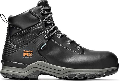 Timberland PRO Men's Hypercharge 6 Inch Composite Safety Toe Waterproof Industrial Work Boot, Black Full Grain Leather, 11.5 in Saudi Arabia