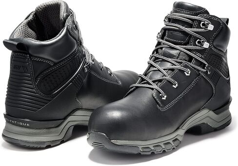 Timberland PRO Men's Hypercharge 6 Inch Composite Safety Toe Waterproof Industrial Work Boot, Black Full Grain Leather, 11.5 in Saudi Arabia