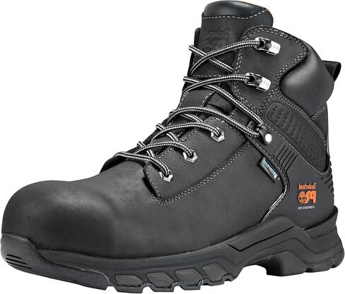 Timberland PRO Men's Hypercharge 6 Inch Composite Safety Toe Waterproof Industrial Work Boot, Black Full Grain Leather, 11.5 in Saudi Arabia