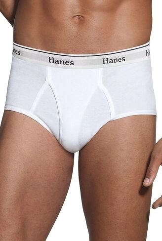 Hanes Classics Men's Tagless No Ride up Briefs with Comfort Flex Waistband (White, 4XL, 3 Pack) in Kuwait