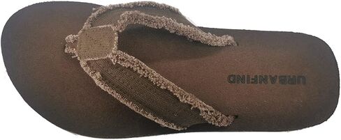 URBANFIND Men's Flip Flops Canvas Thong Sandals Flat Slide On TPR Non Slip Slippers in Saudi Arabia