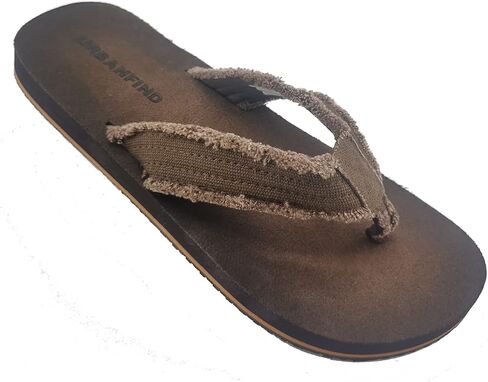 URBANFIND Men's Flip Flops Canvas Thong Sandals Flat Slide On TPR Non Slip Slippers in Saudi Arabia