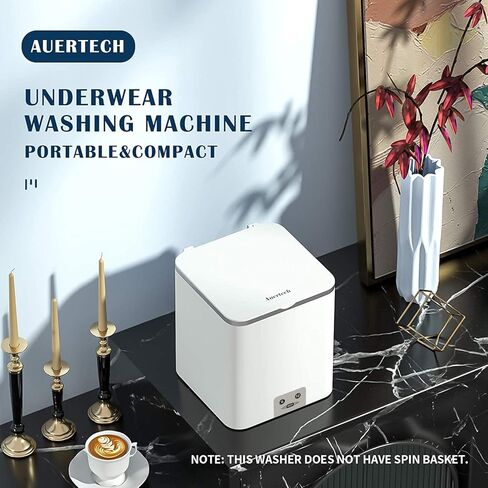 غسالة Auertech المحمولة بالموجات فوق الصوتية، غسالة ملابس داخلية صغيرة مدمجة مع سلك USB، غسالة نصف أوتوماتيكية للمركبات الترفيهية والشقق والمساكن in Kuwait