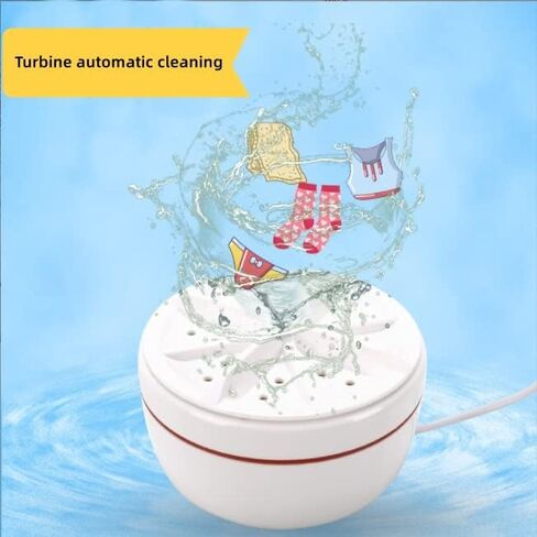 Mini Portable Washing Machine,Mini Dishwashers Ultrasonic Turbo Disinfection with USB,Suitable for Home, Business, Travel, College Room, RV, Apartment（Send storage box） in Kuwait