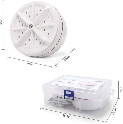 Mini Portable Washing Machine,Mini Dishwashers Ultrasonic Turbo Disinfection with USB,Suitable for Home, Business, Travel, College Room, RV, Apartment（Send storage box） in Kuwait