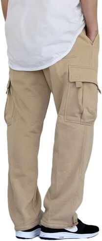 AIRNINE Men's Fleece Cargo Sweatpants SweatShorts Heavyweight S-6XL in Kuwait